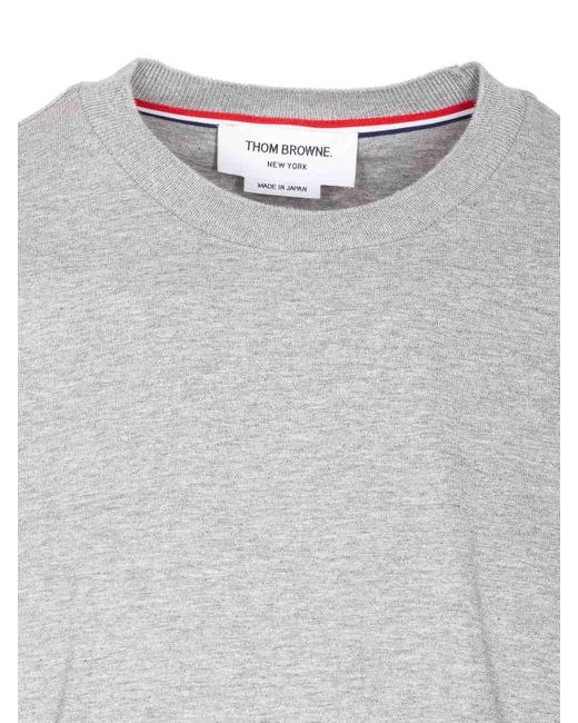 Thom Browne Gray Rey Oversized Long Sleeves Top for men