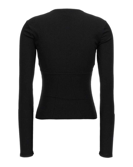 Nensi Dojaka Black Bustier Top