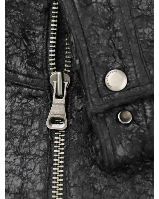 ANDERSSON BELL Black Morato Zip-Up Jacket for men