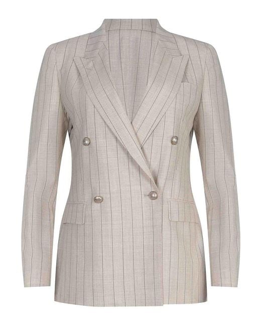Tagliatore Gray Tailleur Made Of Wool
