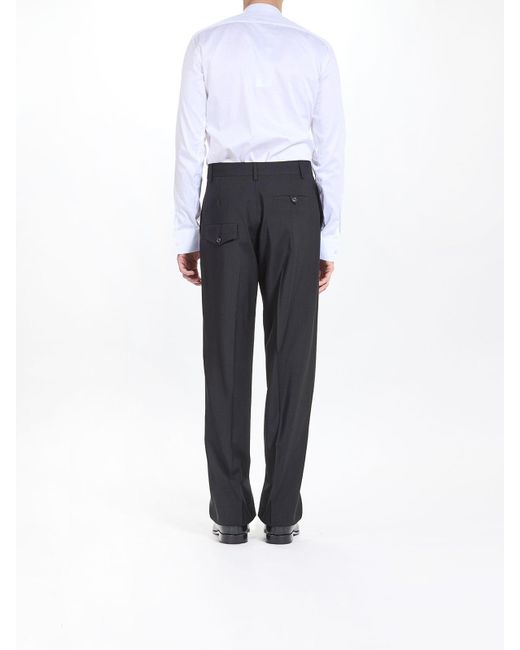 Moschino Blue Full Trousers for men