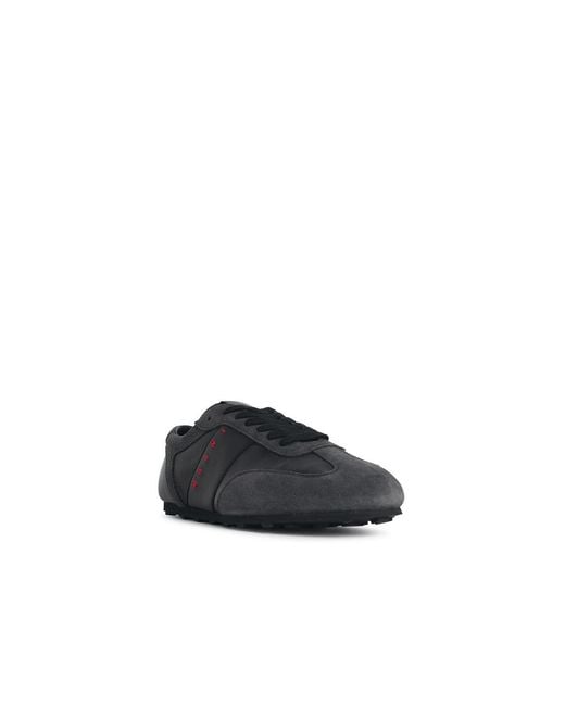 Marni Black Softy Soccer'Leather Sneakers for men