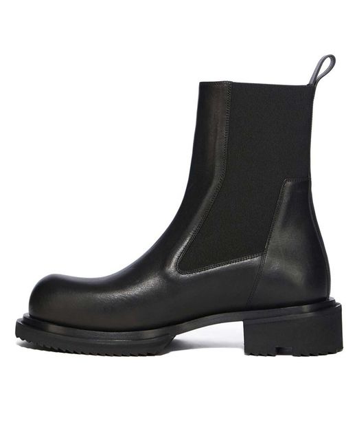 Rick Owens Black Matte Beatle Gabe Boots