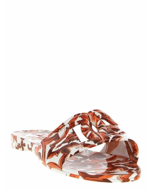 Dolce & Gabbana Orange Bianca' Slides