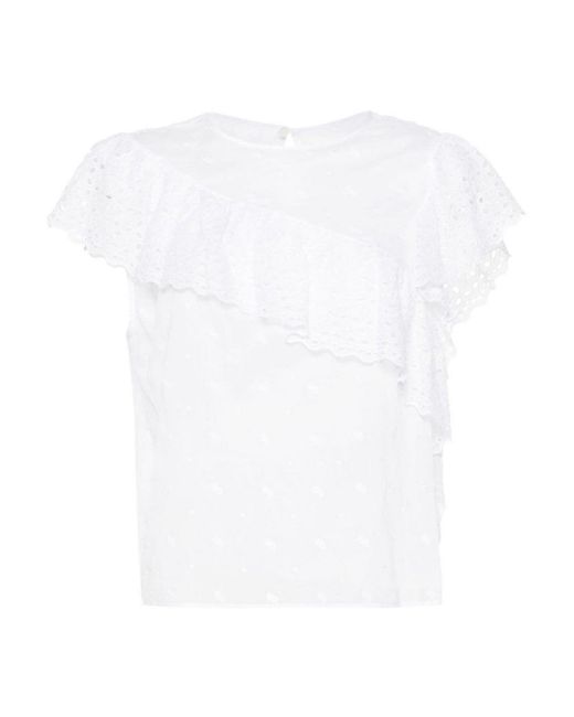 Isabel Marant White Broderie Anglaise Blouse