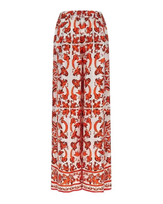 Dolce & Gabbana Red Maiolica' Pants