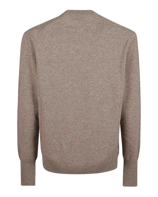 Ballantyne Brown Round Neck Pullover for men