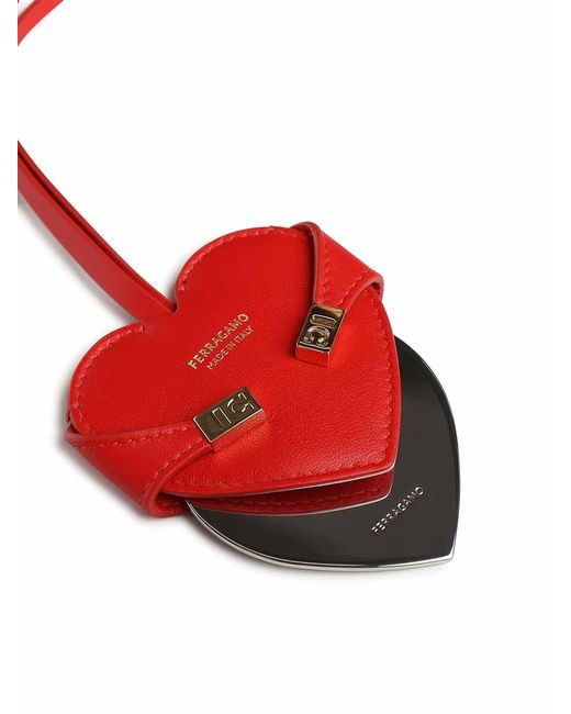 Ferragamo Red Hug Charm With Mirror