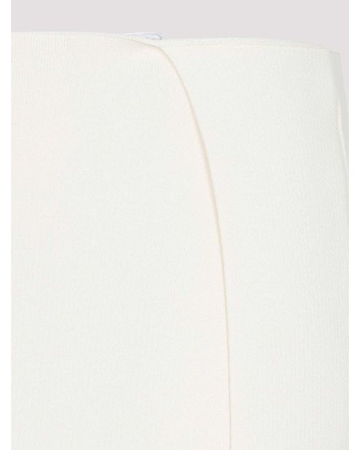 Jil Sander White Viscose Skirt