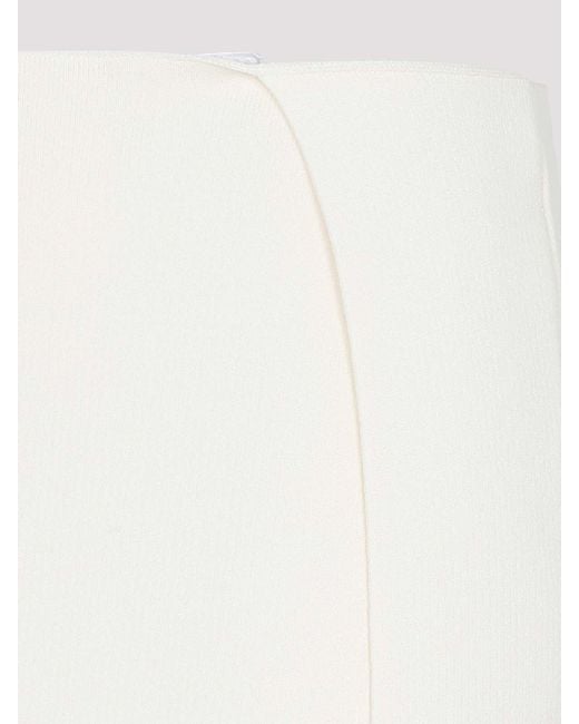 Jil Sander White Viscose Skirt