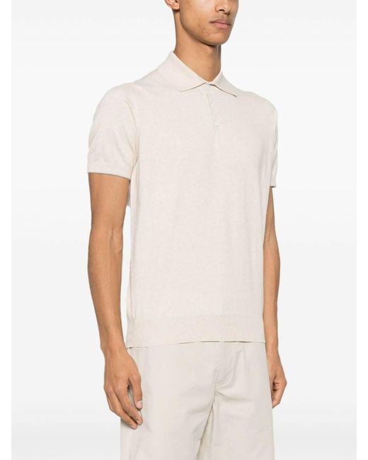 Brunello Cucinelli White Polo Shirt for men