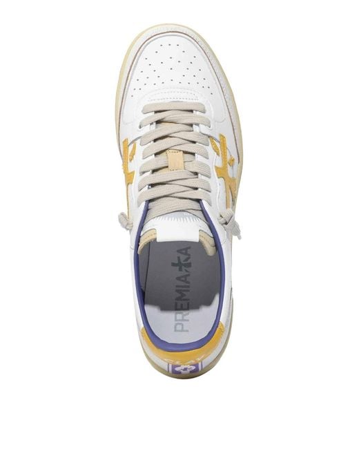 Premiata White Bskt Clay 8161 Sneakers for men