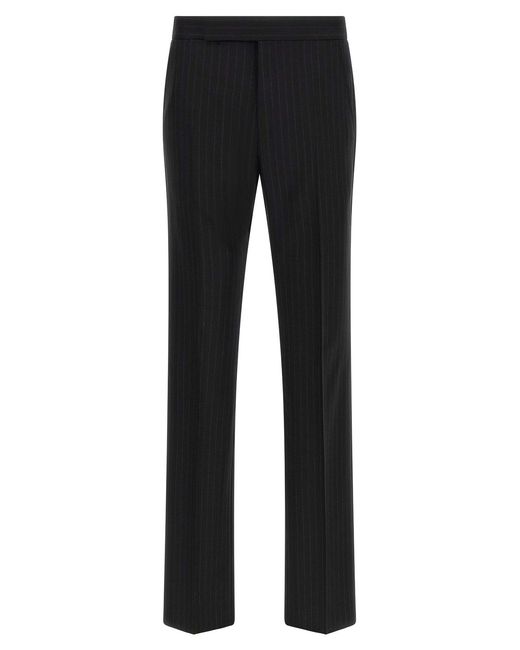 Tom Ford Black Pinstriped Double-Breasted Dress for men