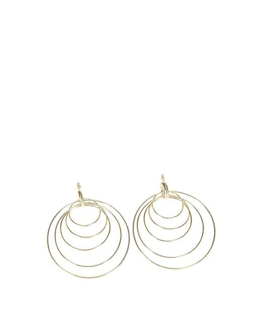Panconesi White Large Circular Earrings