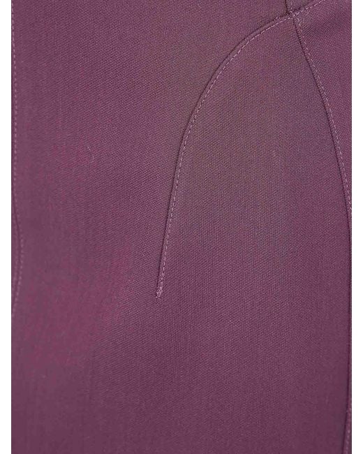 Mugler Purple Midi Skirt