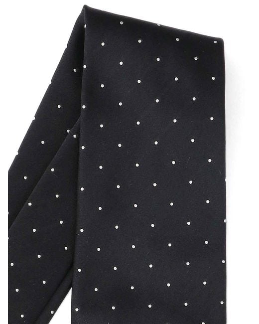 Tom Ford Black Polka Dot Tie for men