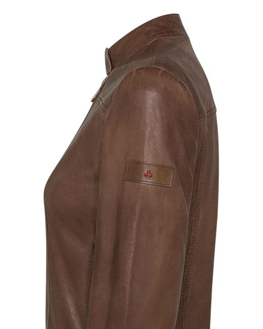 Peuterey Brown Leather Jacket