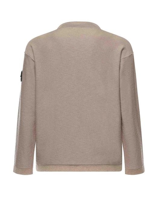 Stone Island Natural Cotton And Nylon Sweater for men