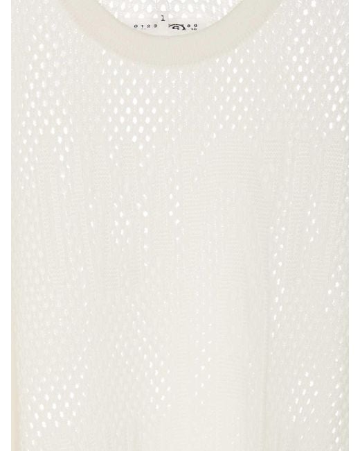 MM6 by Maison Margiela White Sweaters for men