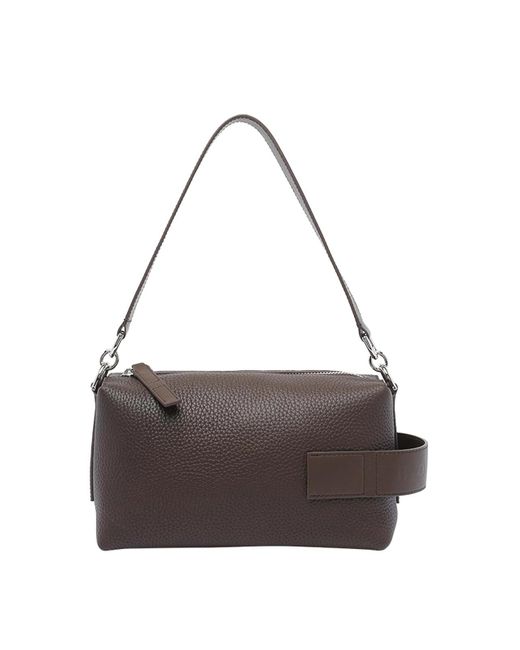 Hogan Gray Mini Script Bauletto Bag