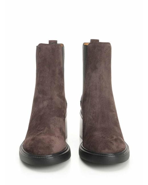 Tod's Brown Suede Ankle Boot