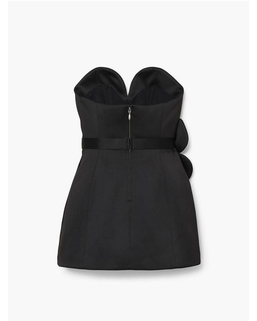 Marc Jacobs Black Satin Daisy Belted Dress