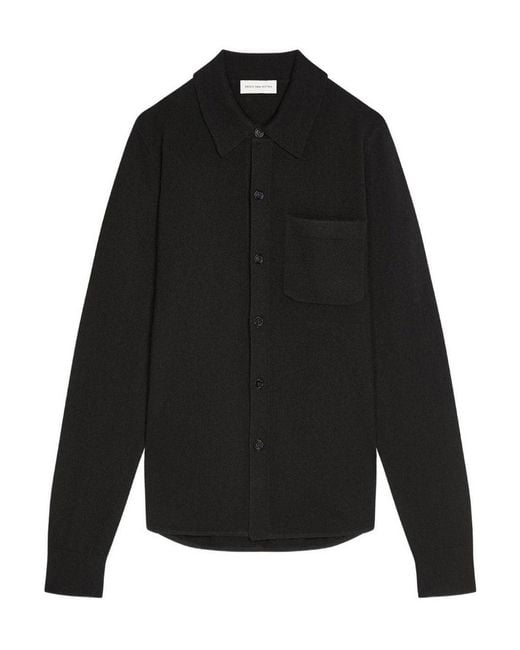 Dries Van Noten Black Cashmere Shirt for men