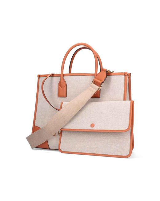 Mcm large top pink tote
