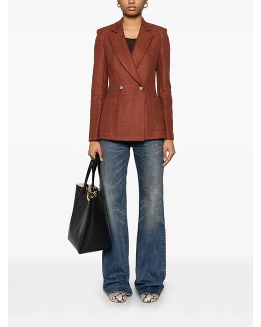 Harris Wharf London Brown Double Breasted Jacket