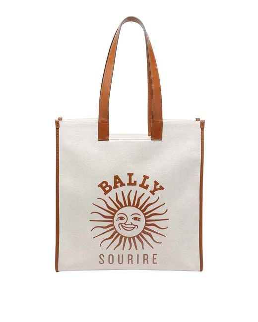Bally White Natural Easy Tote Bag