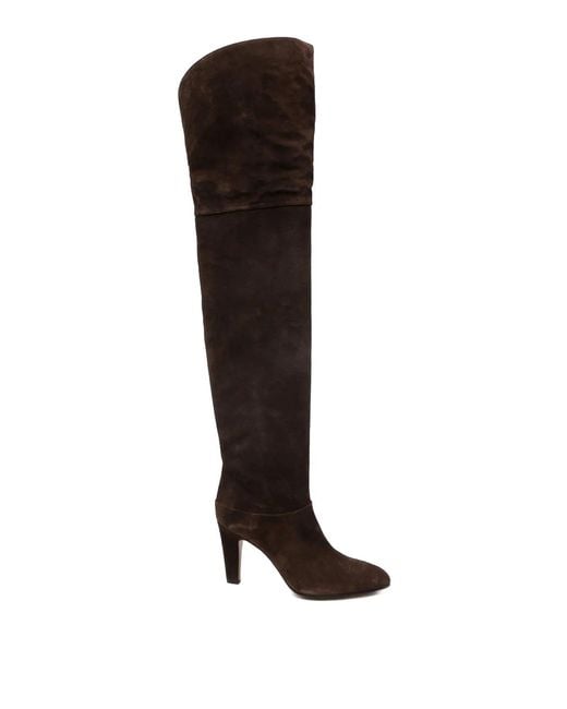 Chloé Black Eve Suede Over-The-Knee Boots