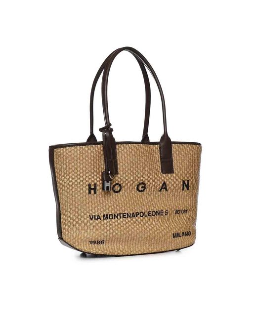 Hogan Natural Address Small Shopping Bag