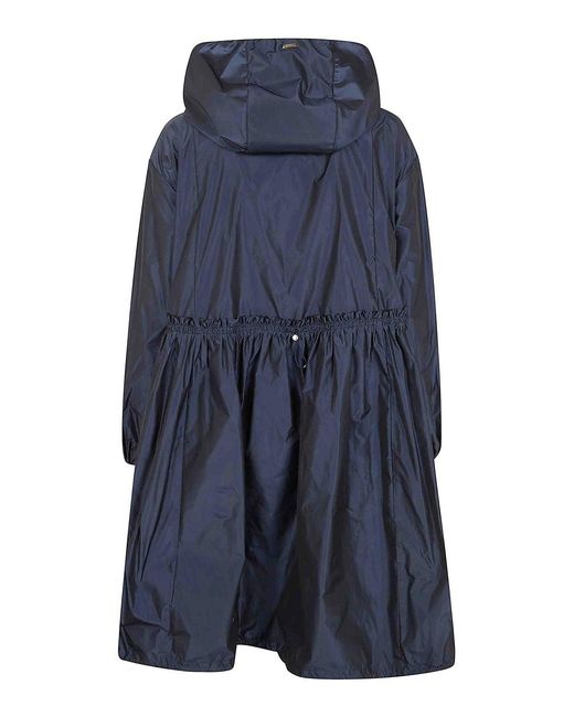 Herno Blue Midi Hooded Jacket