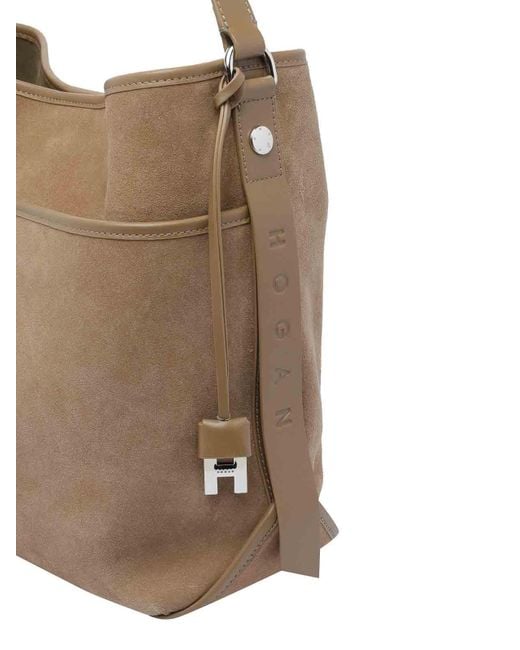 Hogan Natural Medium Hocket Hobo Bag