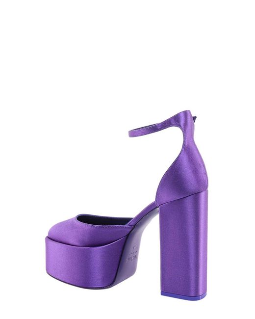 Paris Texas Purple Satin Sandals