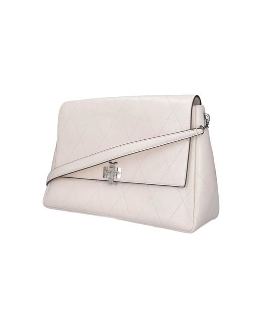 Tory Burch Natural Charlie Shoulder Bag