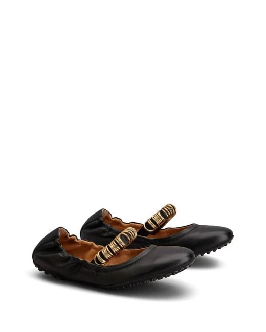 Tod's Black Leather Ballets