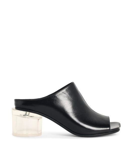 MM6 by Maison Margiela Black Anatomic Leather Mules