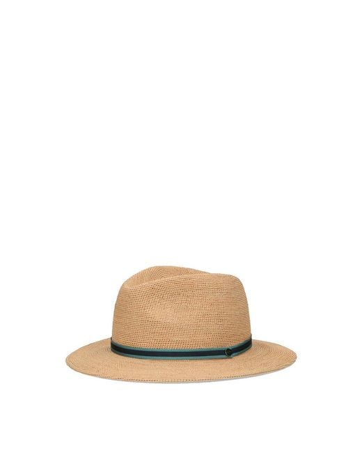 Borsalino Natural Made Of Fine Crochet Raffia for men