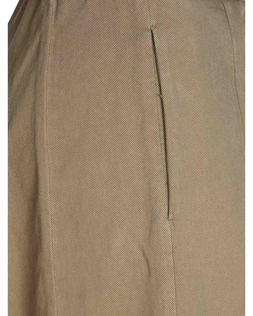 Forte_forte Natural Pantalone Fluid Cotton Twill Wide Leg