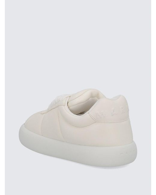 Marni Natural Sneakers In Leather