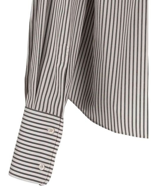 Dolce & Gabbana Gray Striped Shirt for men