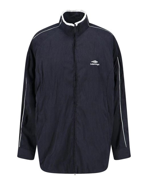 Balenciaga Blue Giazza Zip Logo