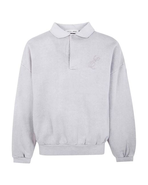 Fear Of God White Classic Polo Sweatshirt for men