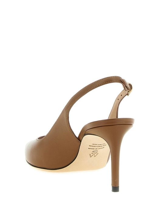 Stuart Weitzman Brown Stuart Power Slingback