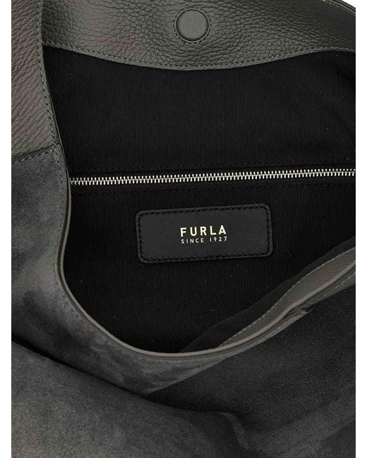 Furla Black Lara Large Shoulder Bag