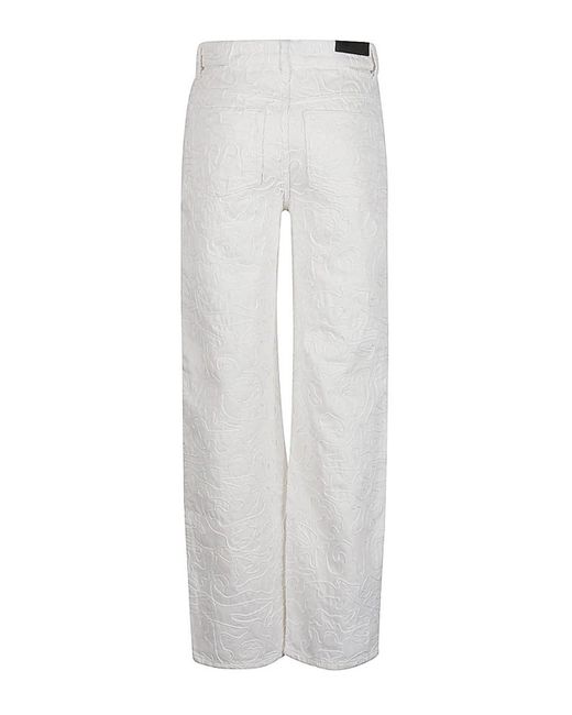IRO White Lambert Cut-out Detail Cotton Jeans