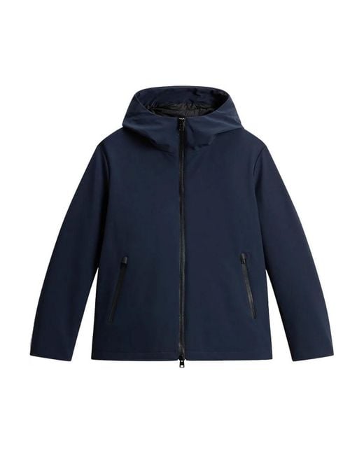 Woolrich Blue Pacific Soft Shell Padded Jacket for men