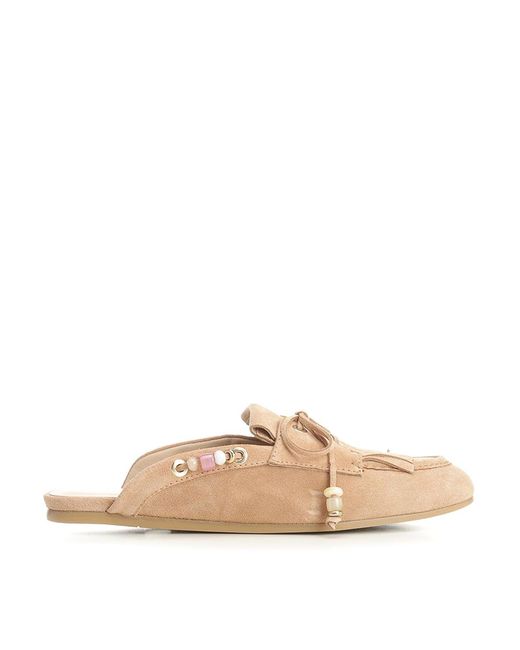 Stuart Weitzman Natural Tinsley Mule From Mallorca