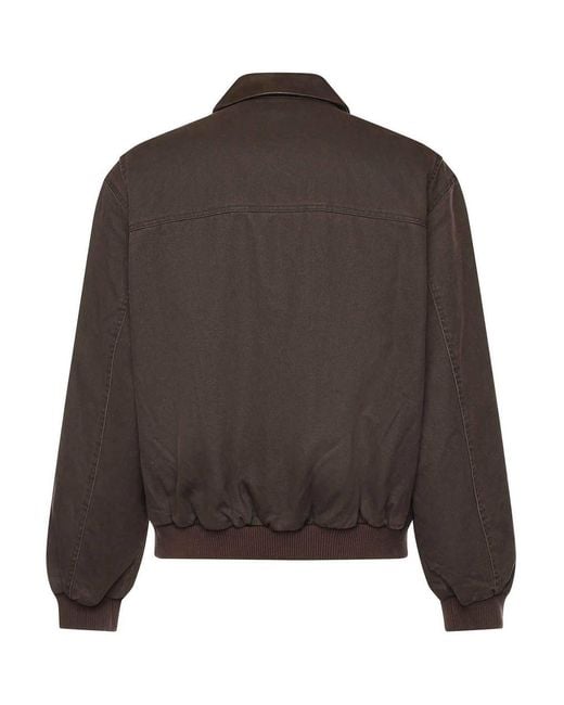 Represent Brown Roscoe Cotton Bomber Jacket for men